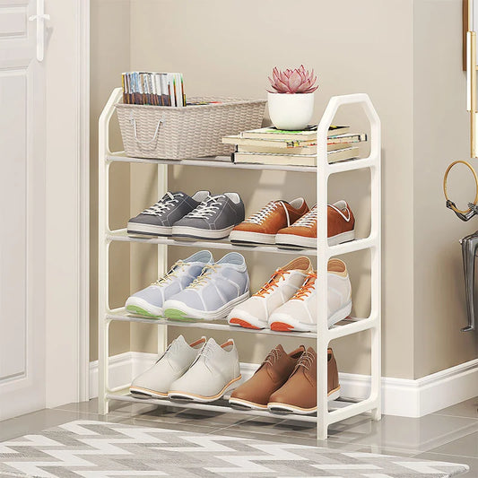 4 Tiers Shoe Rack Simple Practical Shoe Cabinet For Home Dorm Room Balcony Multi Removable Assembly Storage Shelf Shoe Rack